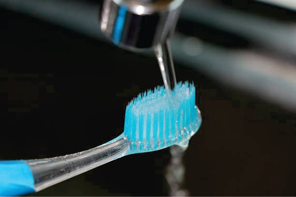 Fluoride in water.