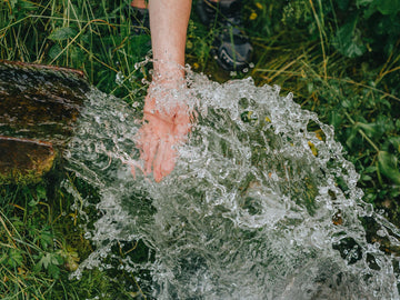 Water from a pipe